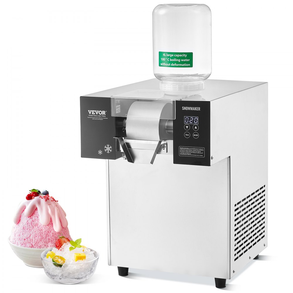 Commercial Snowflake Ice Machine 397LBS/24H Stainless Steel for Ice Cream - FLXNBJFLLEDPIWMVXV1