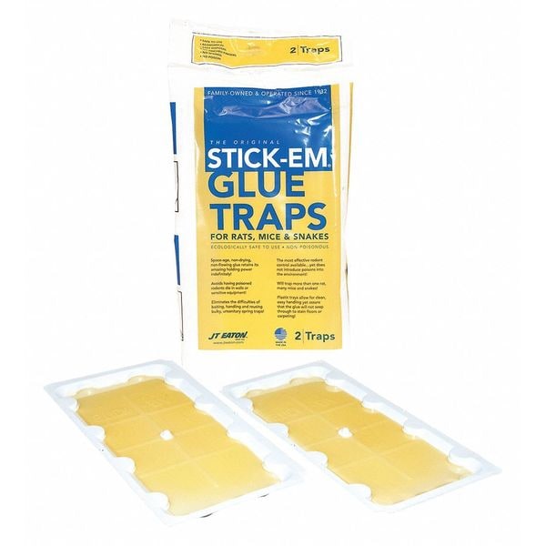 Stick-Em Glue Trap, Rat and Mouse Size, 10x5", PK24 - 111-24