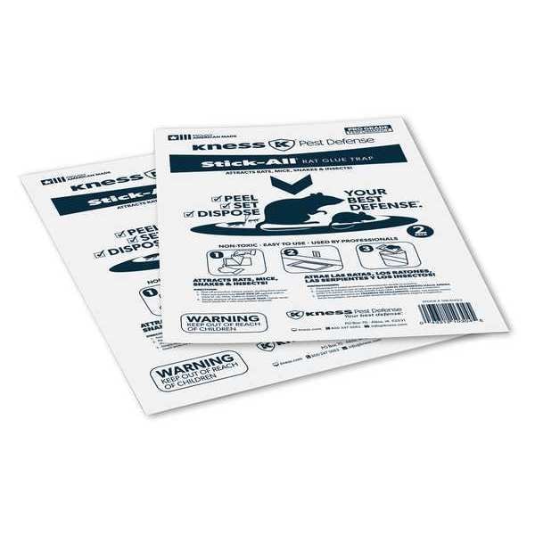 Kness Pest Defense Glue Trap, 6-1/2 In. L, 5 In. W, PK2 - 106-0-024