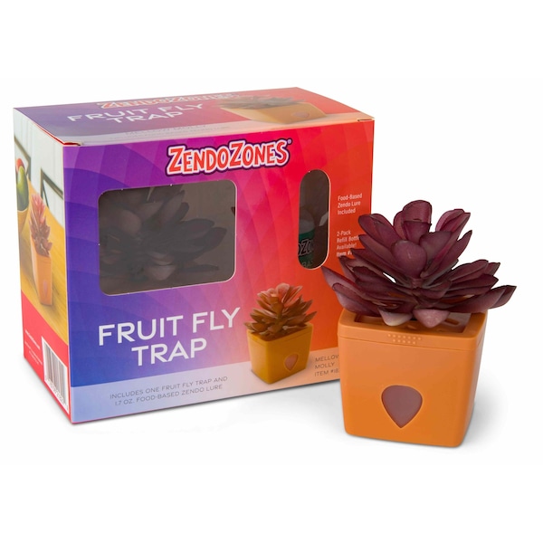 Jt Eaton ZendoZones Fruit Fly Trap, Terracotta Base, Mellow Molly - 1820-MM