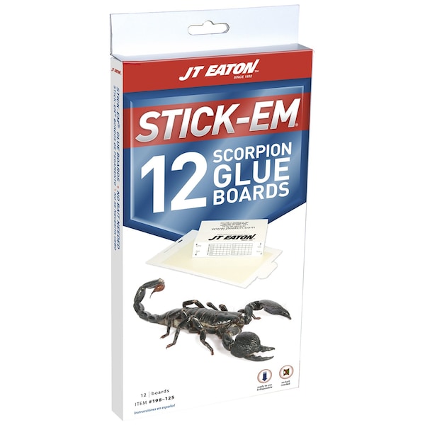 Jt Eaton Stick-Em Glue Board , 12PK - 198-12S