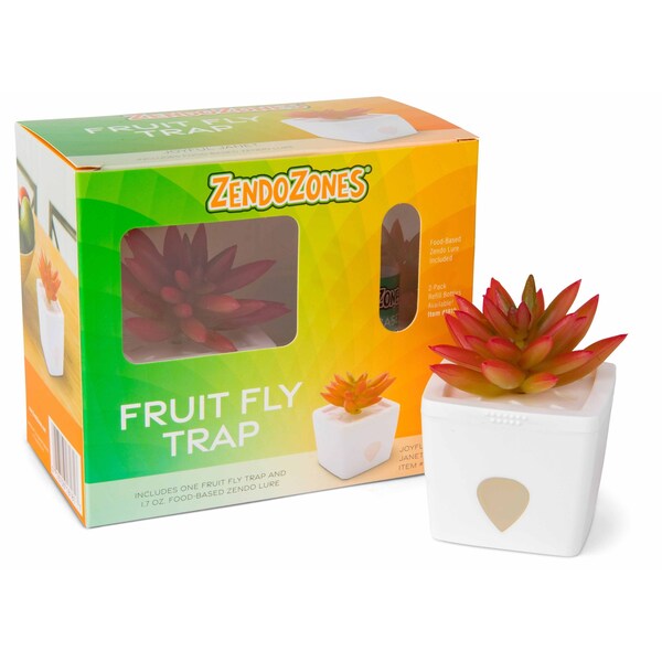 Jt Eaton ZendoZones Fruit Fly Trap, White Base, Joyful Janet - 1818-JJ