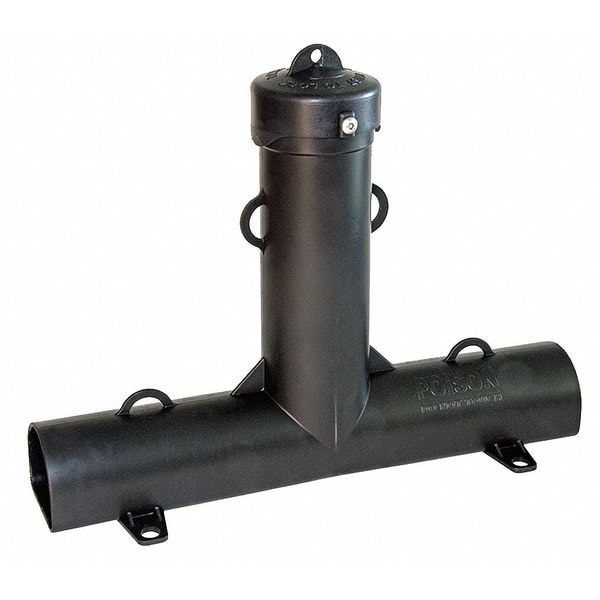 Jt Eaton Top Fill Bait Box Rodent Station, 15-1/4 in L, Black, Plastic - 902R