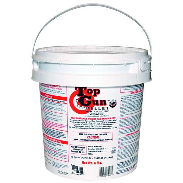 Jt Eaton Rodenticide, Green Pellets, 4 lb. Pail, 128PK - 754