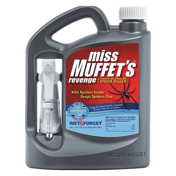 Wet & Forget 64 oz Perimeter & Indoor Spider Killer, DEET Free, 3 ft Hose - 803064
