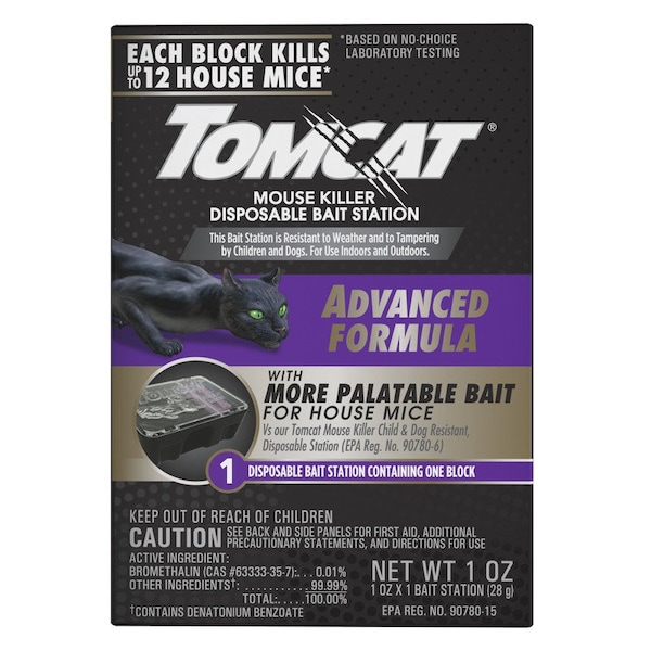 Tomcat Tomcat Advanced Formula Bait Station and Bait Blocks For Mice 2 oz 1 pk - 373805
