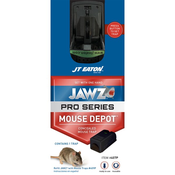 Jt Eaton JT Eaton JAWZ Pro Series Small Covered Animal Trap For Mice 1 pk - 407P