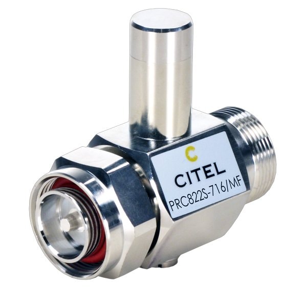 Citel Quarter Wave Stub, 800-2200 Mhz, 50 Ohm, 50Ka, 2500W, Conector Macho-Hembra 716 - PRC822S-716/MF