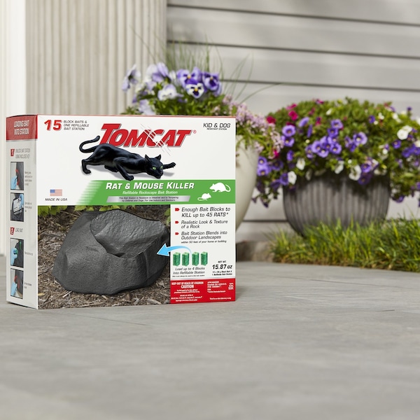 Tomcat Tomcat Rockscape Bait Station and Bait Blocks For Mice and Rats 1 pk - 0364605