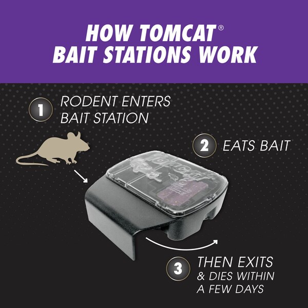 Tomcat Tomcat Mouse Killer Refillable Bait Station Blocks For Mice 12 oz 12 pk - 372905