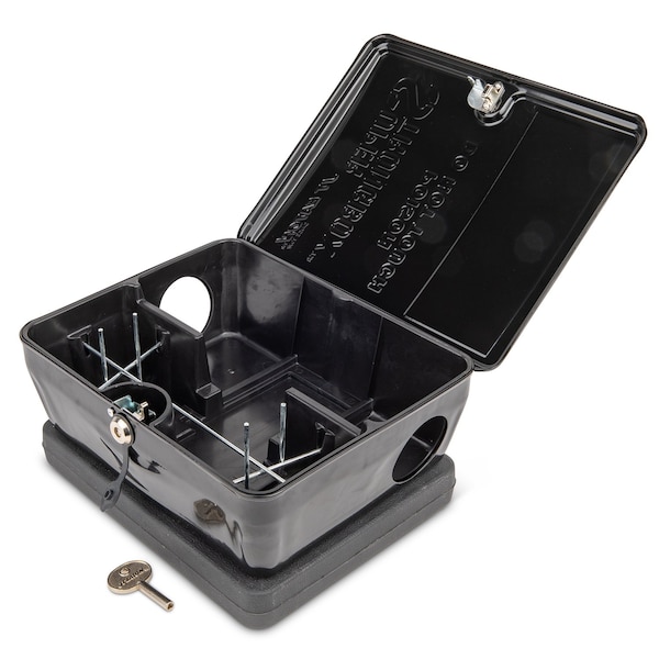Jt Eaton Super Strongbox Tamper Resistant Bait Station with Paver, Black Powder Coating - 912PAV-BK