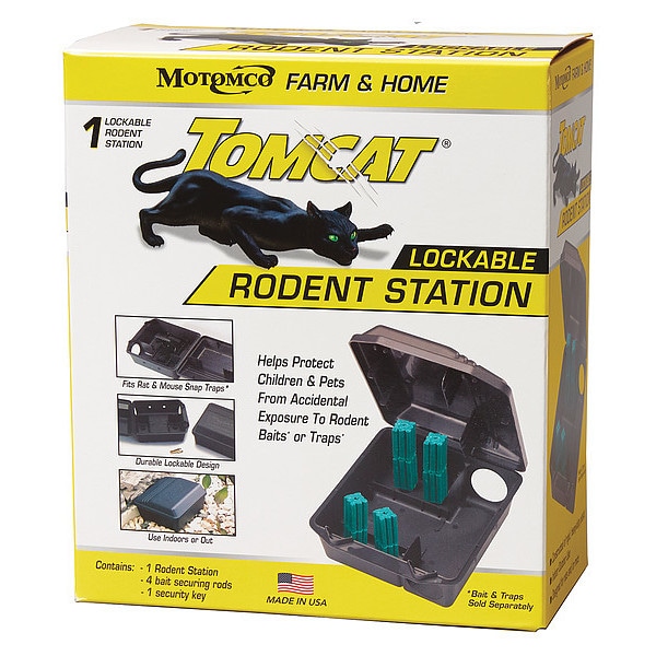 Motomco Rodent Station, w/Rods, 9-1/2 in.L - 33473