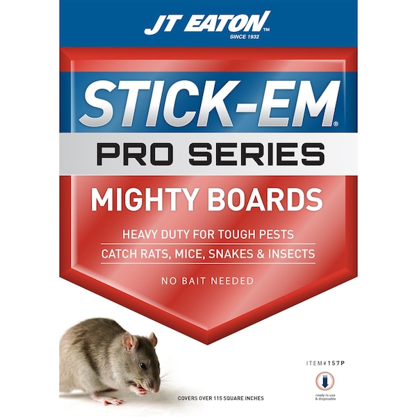 Jt Eaton JT Eaton Stick-Em Pro Series Small Glue Board Trap For Insects/Rodents/Snakes 1 pk - 157P