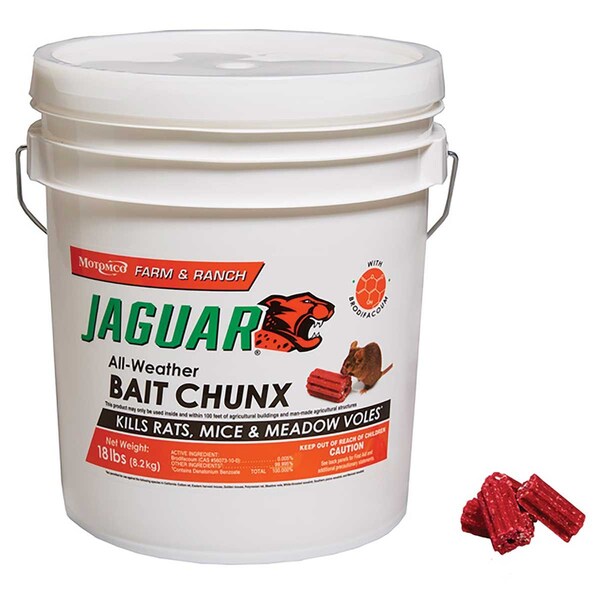 Motomco Jaguar Bait Chunx and Place Pacs Rodenticide - 31418