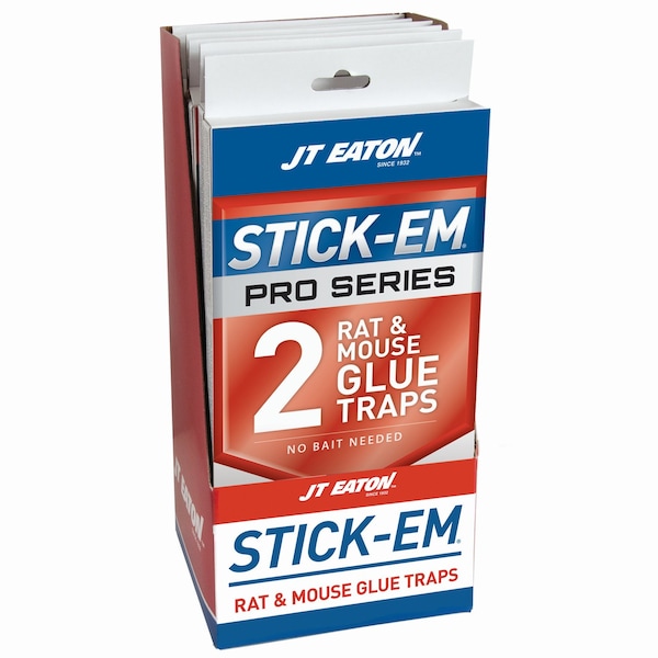 Jt Eaton JT Eaton Stick-Em Pro Series Medium Glue Board Trap For Rodents 2 pk - 155P