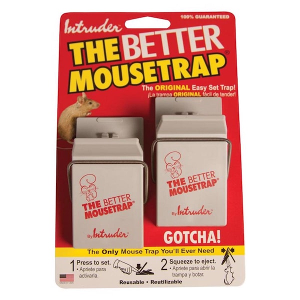 Intruder Intruder The Better Mousetrap Small Snap Trap For Mice 2 pk - 16000