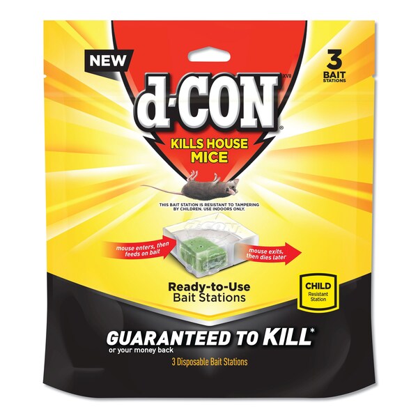 D-Con® Disposable Bait Station, 3 x 3 x 1.25, PK6 - 19200-99427