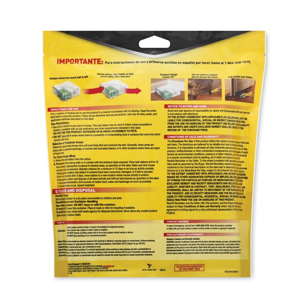 D-Con® Disposable Bait Station, 3 x 3 x 1.25, PK6 - 19200-99427