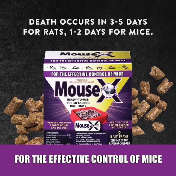 Mousex MouseX Non-Toxic Bait Pellets For Mice and Rats 6 oz 2 pk - 620107