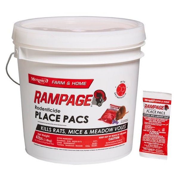 Motomco Rodent Bait, 121 x 15 gm Place Pacs - 22121
