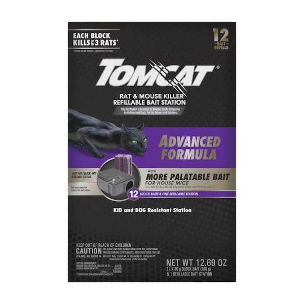 Tomcat Tomcat Advanced Bait Station and Bait Blocks For Rats 12 pk - 372705