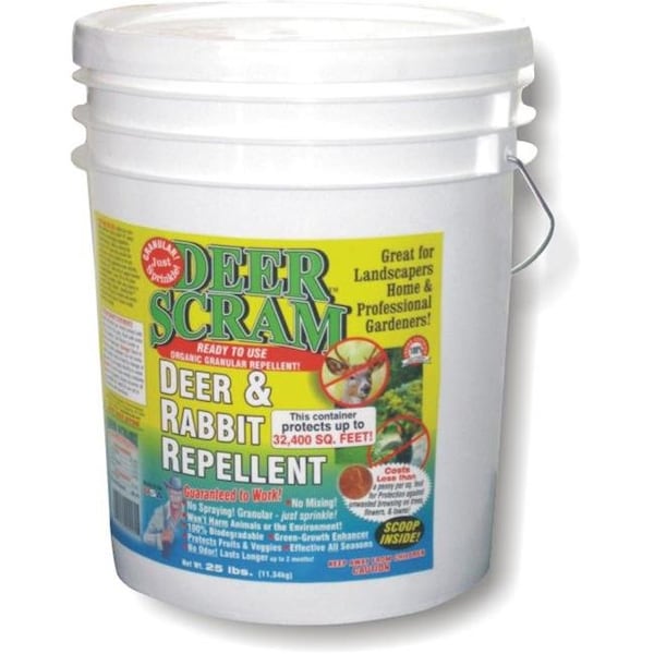 Enviro Protection Industries Enviro Protection Industries EPI1025 Deer Scram Deer And Rabbit Repellent Granular 25 Pound - White Pail - EPI1025