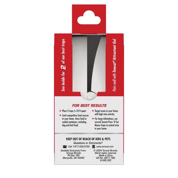 Tomcat Tomcat Press 'N Set Small Snap Trap For Mice 2 pk - 360710