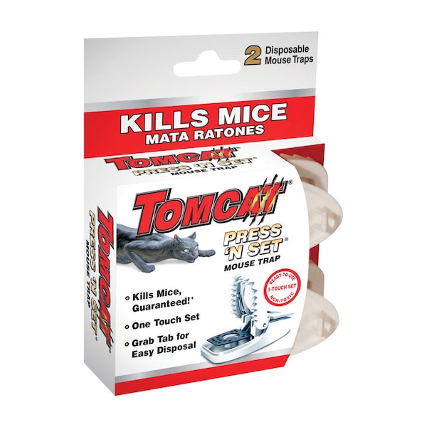 Tomcat Tomcat Press 'N Set Small Snap Trap For Mice 2 pk - 360710