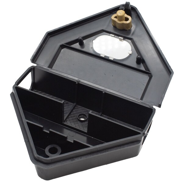 Jt Eaton Gold Key Mouse Depot Plastic Tamper-Resistant Mini Bait Station with Clear Window - 907W