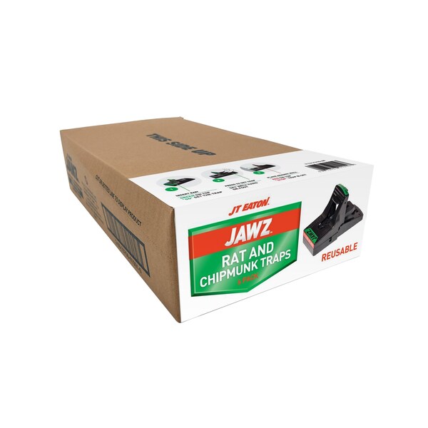 Jt Eaton JAWZ Plastic Rat and Chipmunk Traps -  3 Boxes of 6 - 410-6R