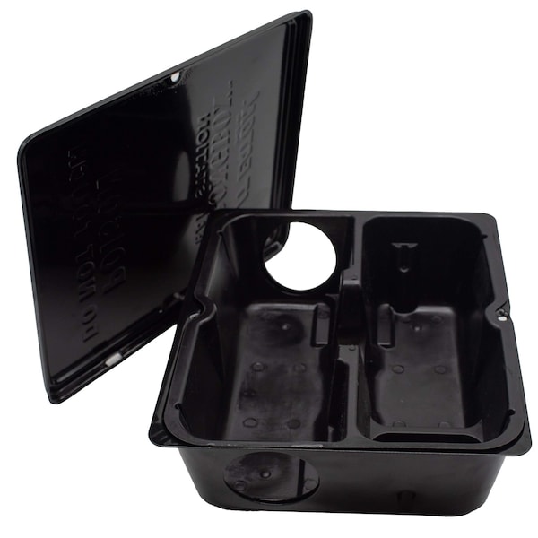 Jt Eaton Strongbox Galvanized Steel Tamper-Resistant Bait Station, Black Powder Coating - 910TP-BK