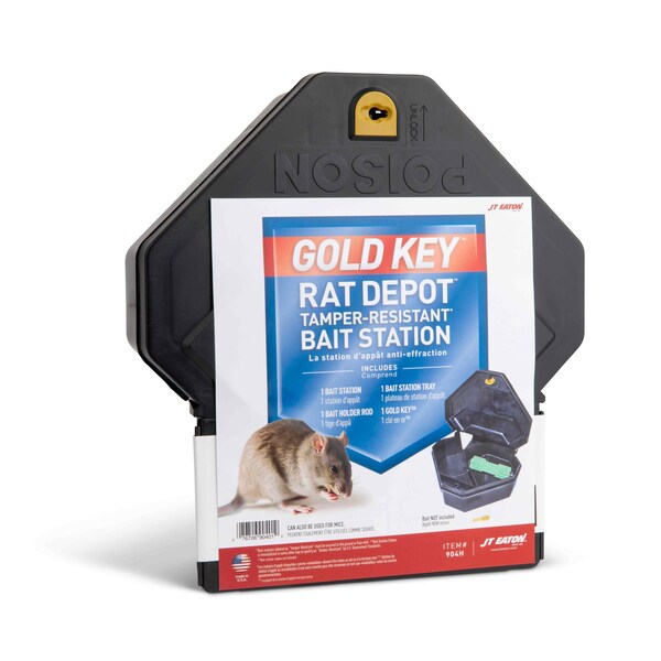 Jt Eaton Gold Key Rat Depot Plastic Tamper-Resistant Bait Station - 904H