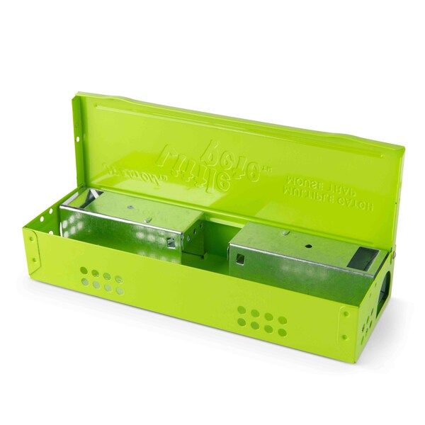 Jt Eaton Little Pete Slim Multiple Catch Mouse Trap with Neon Green Powder Coating - 423-SAFETEE