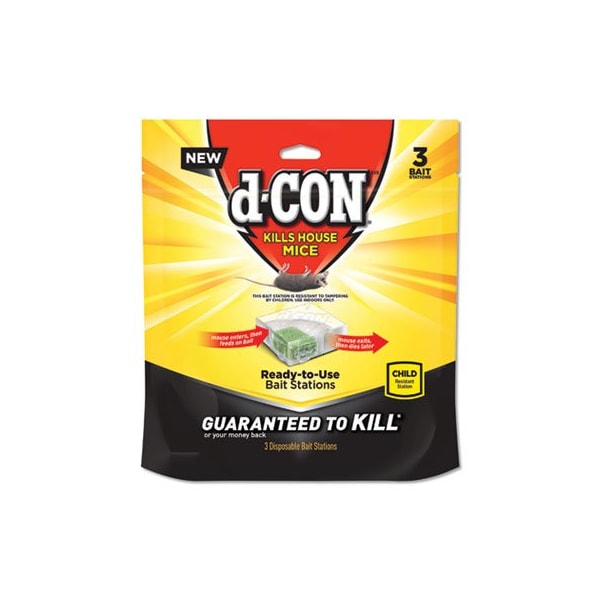 Reckitbenc d-CON, DISPOSABLE BAIT STATION, 3W X 3D X 1 1/4H, 6PK - 99427