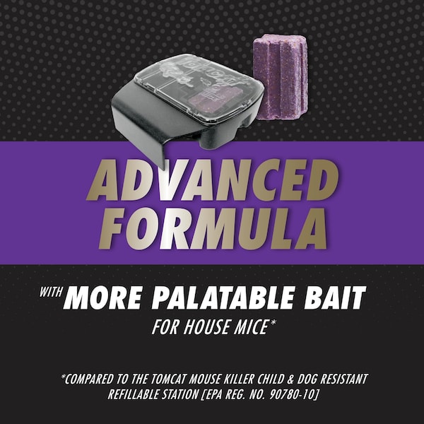 Tomcat Tomcat Advanced Formula Bait Station and Bait Blocks For Mice 6 oz 6 pk - 372805