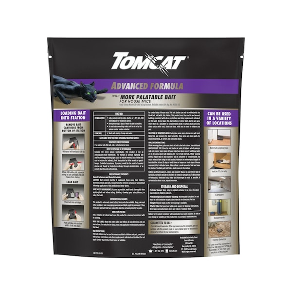 Tomcat Tomcat Advanced Formula Bait Station and Bait Blocks For Mice 6 oz 6 pk - 372805
