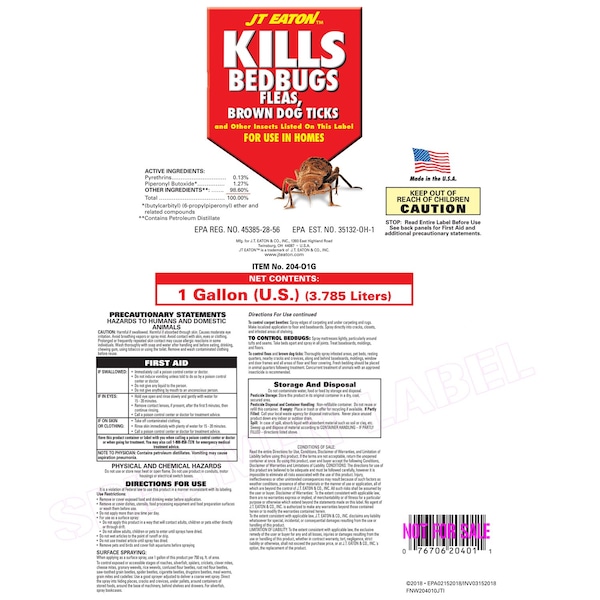 Jt Eaton JT Eaton KILLS Insect Killer Liquid 1 gal - 204-O1G
