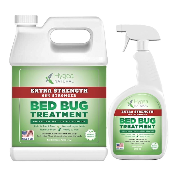 Hygea Natural 24 oz & 128 oz Bed Bug Extra Strength Treatment Combo Pack Refill - EXTC-2509X