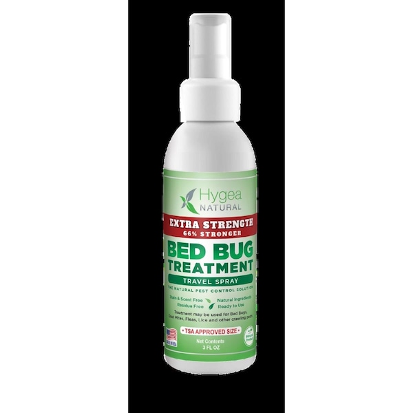 Hygea Natural 3 oz Bed Bug Extra Strength Treatment Travel Spray - EXT-1001X