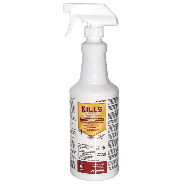 Jt Eaton Kills Bedbugs, Ticks and Mosquitoes Spray, Quart Bottle - 209-W