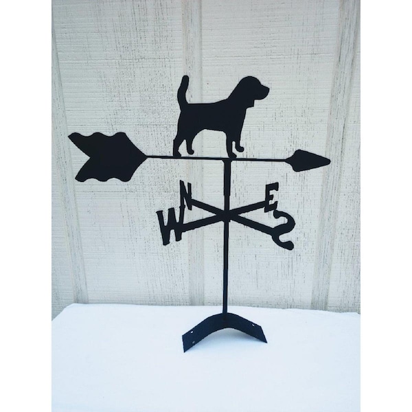 The Lazy Scroll Beagle Roof Mount Weathervane - BEAGLEROOF