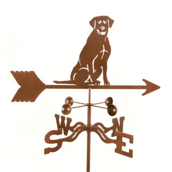 Ez Vane EZ Vane EZ1413-PT Sitting Lab Dog Weathervane with Post Mount - EZ1413-PT
