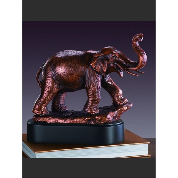 Dwellingdesigns F 11 x 10.5 in.Treasure of Nature Howling Bronze Elephant Statue - DW3078145