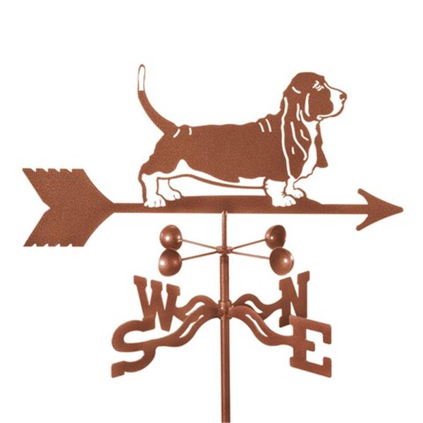 Ez Vane Dog Basset Hound Weathervane with Post Mount - EZ124186