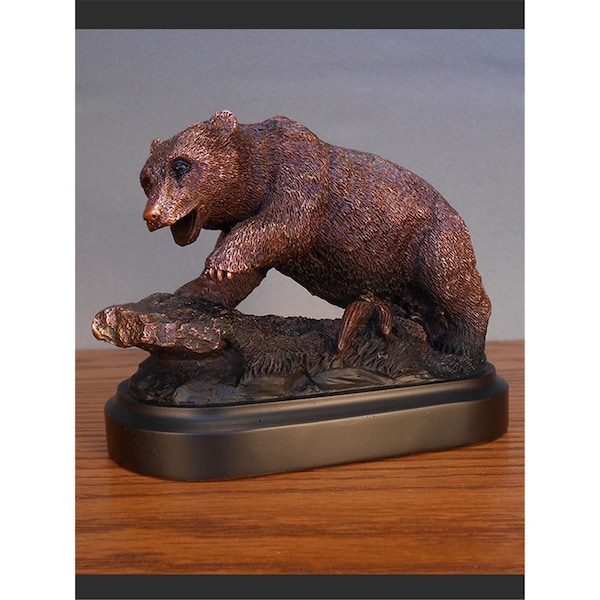 Dwellingdesigns F 5 x 4 in.Treasure of Nature Howling Bronze Bear Statue - DW2619796