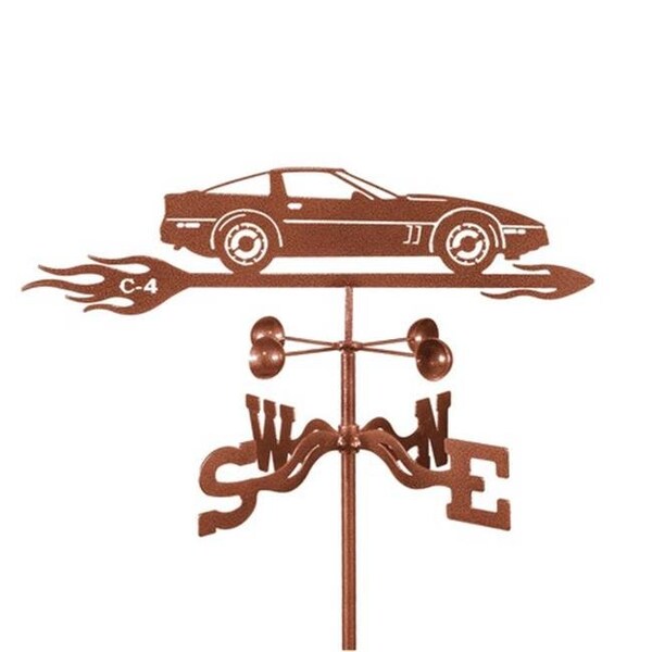 Ez Vane EZ Vane EZ1013-GR Corvette C4 Car Weathervane with Garden Mount - EZ1013-GR