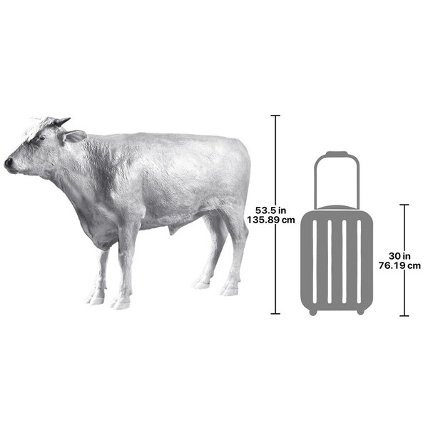 Design Toscano The Grand-Scale Wildlife Animal Collection: Hereford Steer Statue: Unpainted - NE980125
