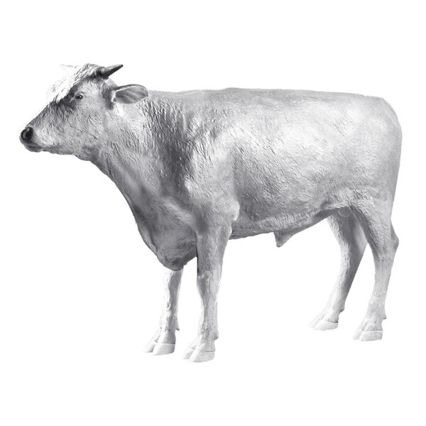 Design Toscano The Grand-Scale Wildlife Animal Collection: Hereford Steer Statue: Unpainted - NE980125