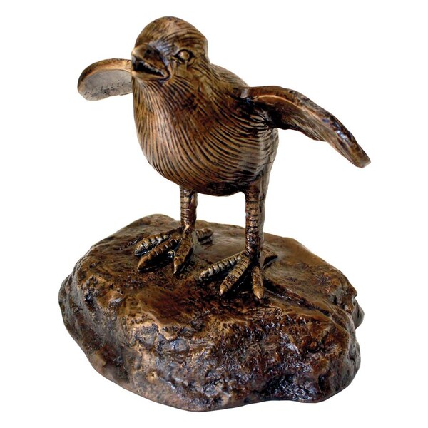 Design Toscano Single Baby California Quail Solid Cast Bronze Garden Statue - PN4969