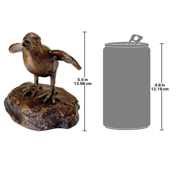 Design Toscano Single Baby California Quail Solid Cast Bronze Garden Statue - PN4969